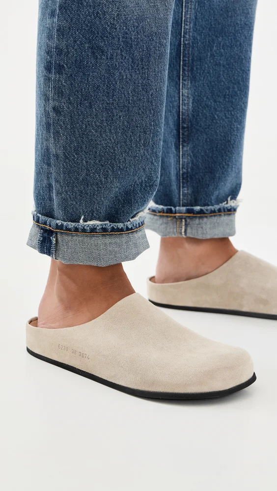 Suede Clogs