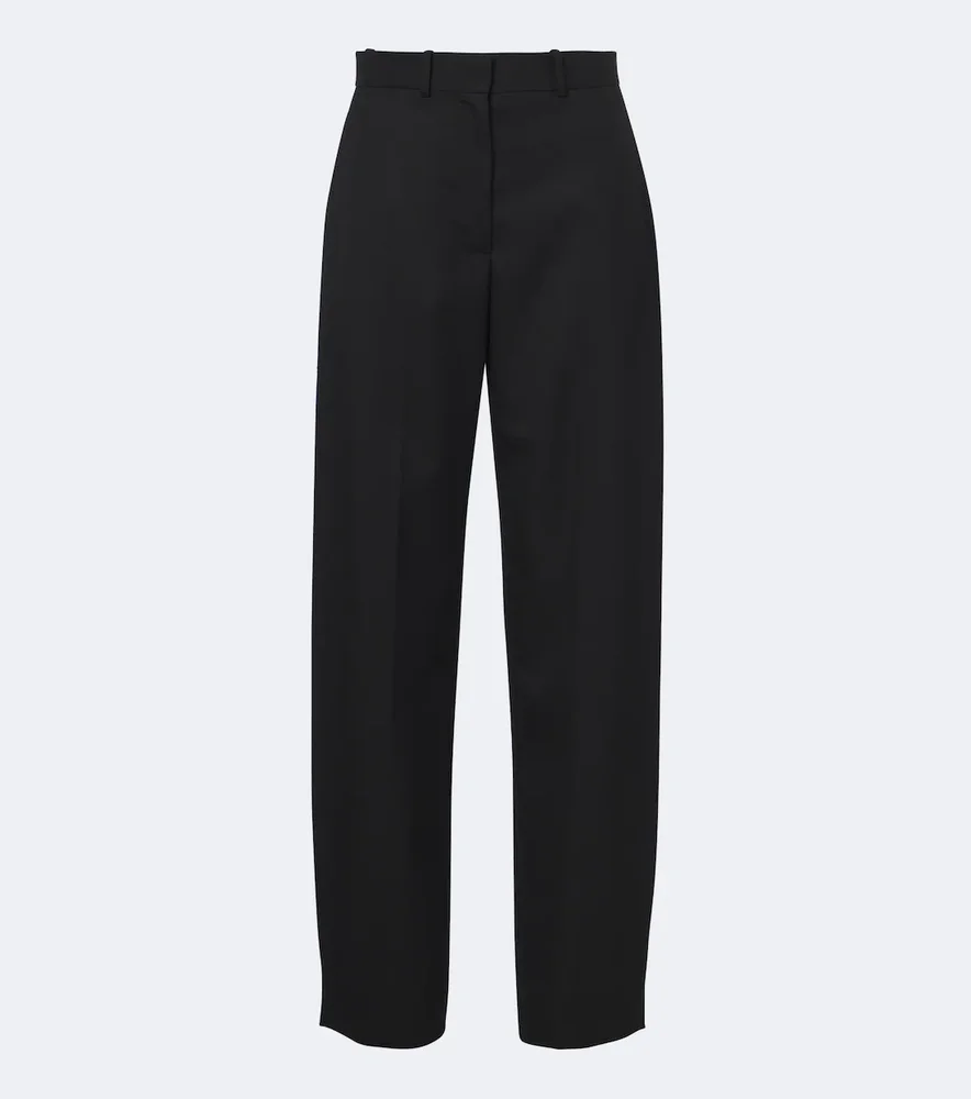 Wool wide-leg pants