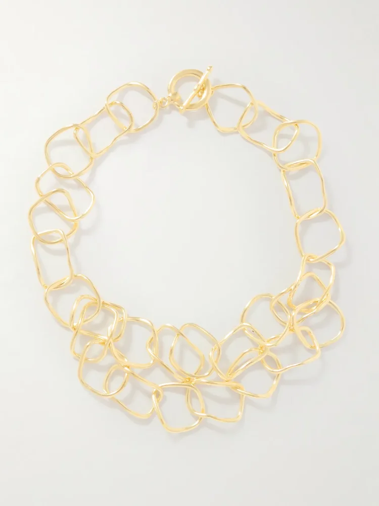 Ithaca gold-plated necklace