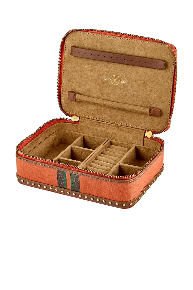 Ida Travel Zip Jewelry Case With Handle