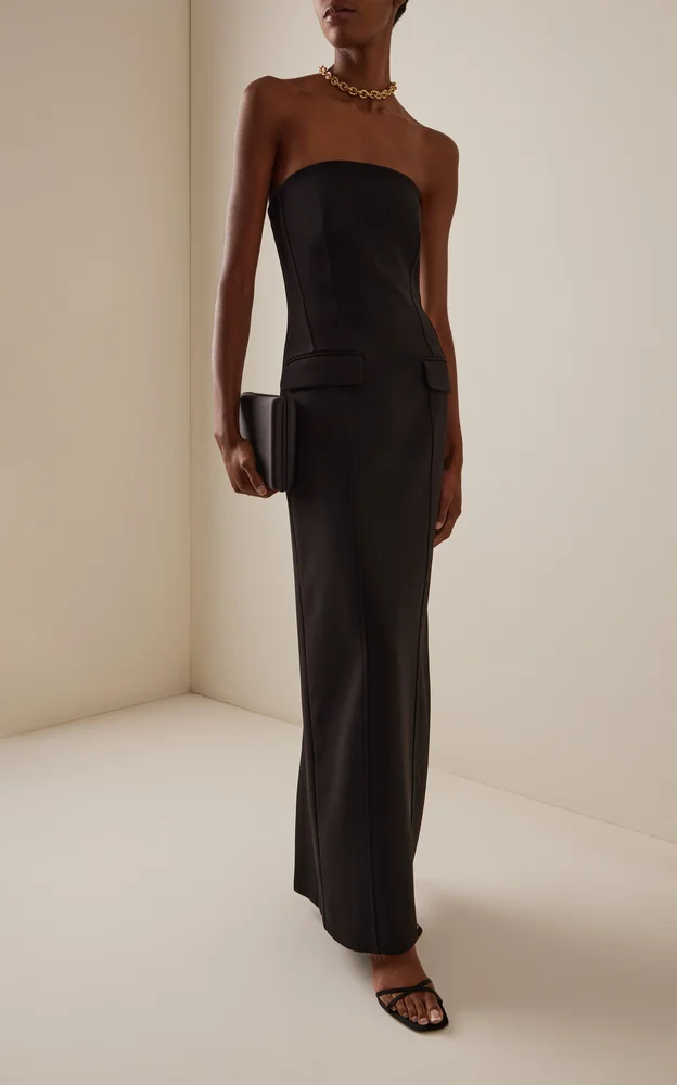 Strapless Pocket Maxi Dress