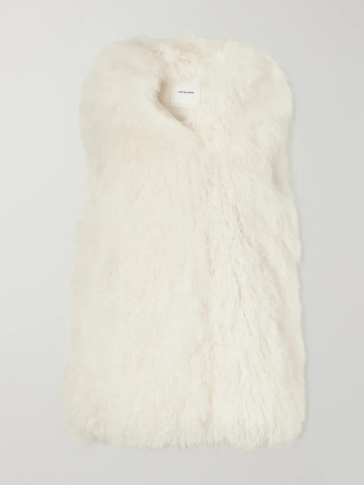 Shearling gilet