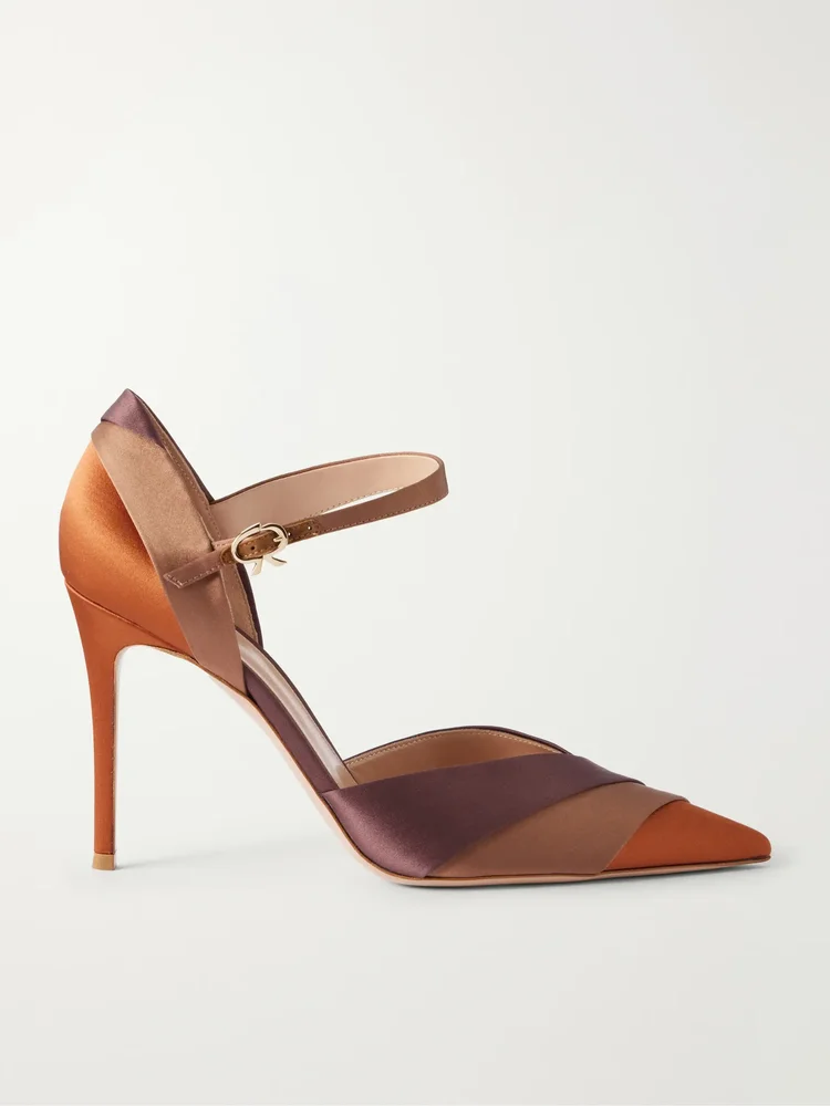 95 crepe-satin pumps