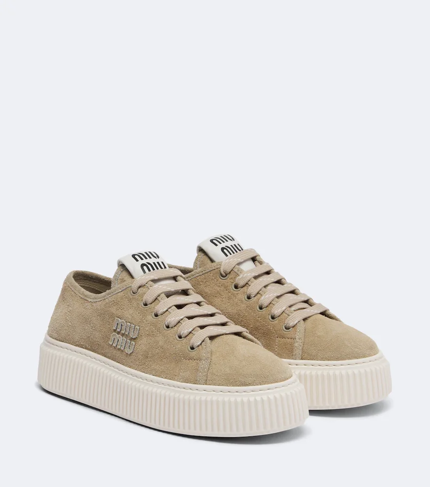 Suede platform sneakers