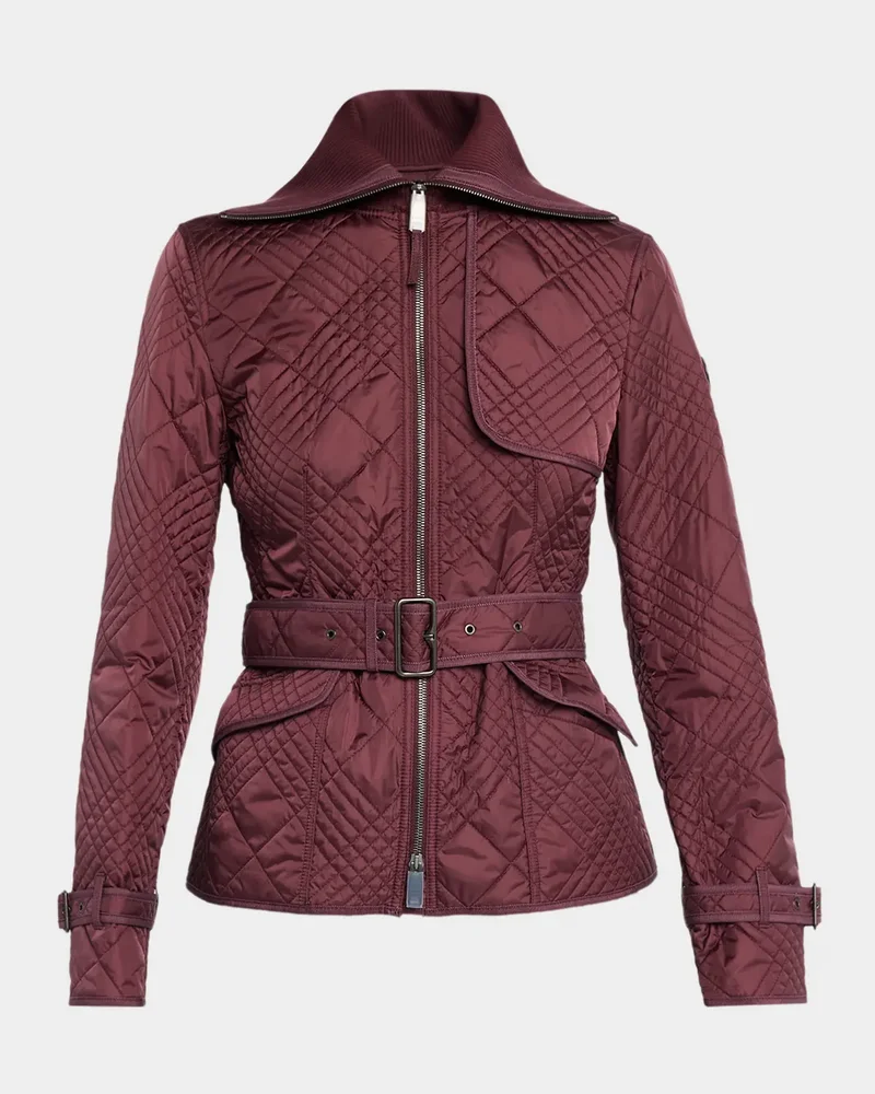 Burberry Abbeydale Micro Check Quilted Nylon Jacket
