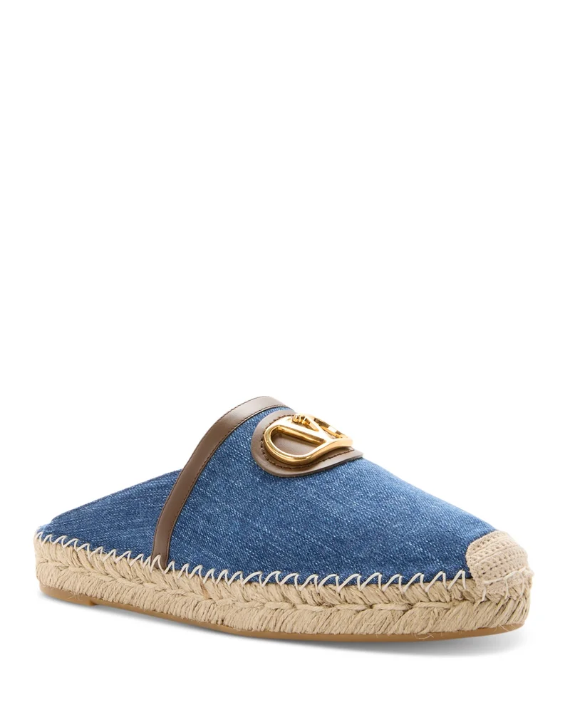Chariot Espadrille in Recycled Cotton Linen Denim & Suede