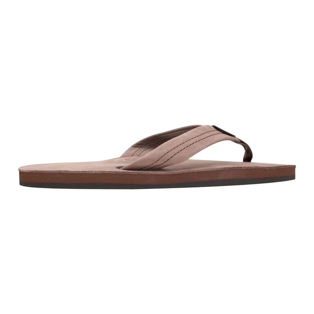 Single Layer Premier Leather Flip Flop in Expresso