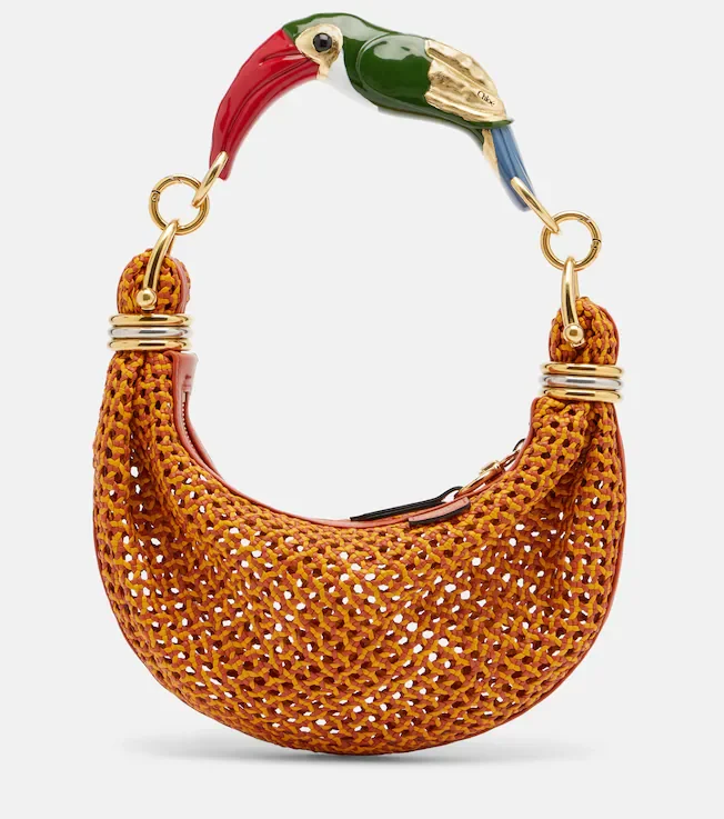Bracelet Small woven leather shoulder bag