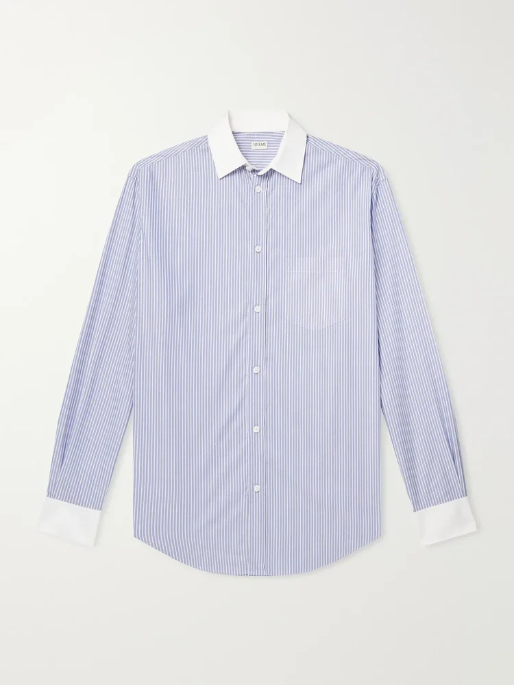 Striped Cotton-Poplin Shirt