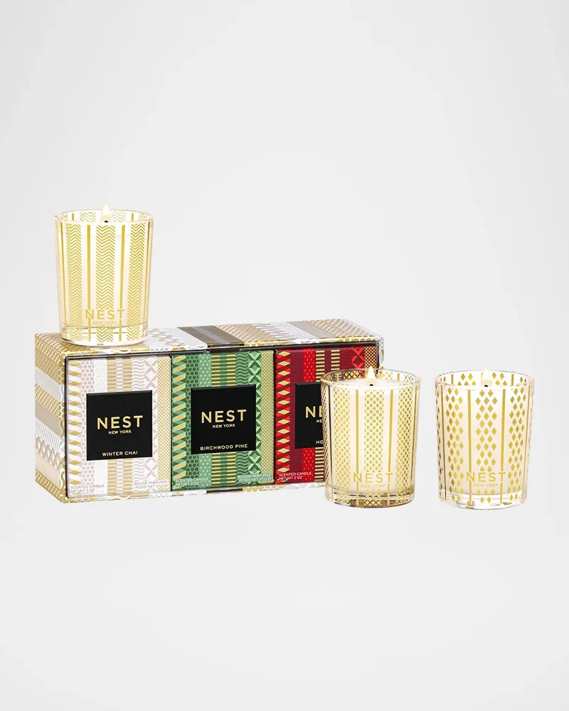 Festive 3-Piece Votive Candle Set