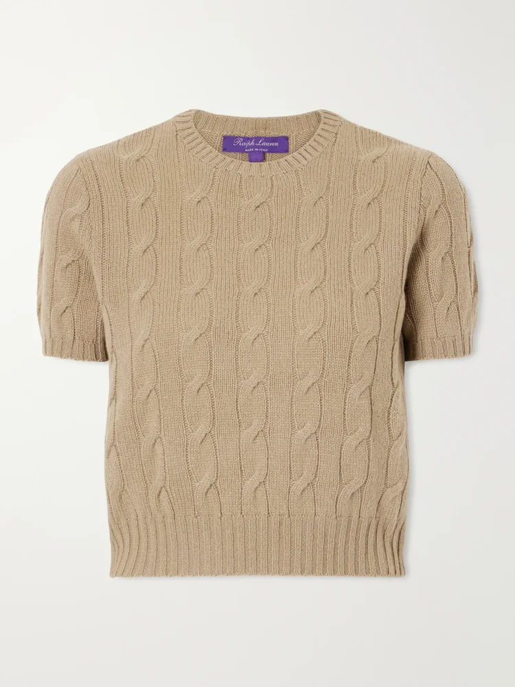 cable knit cashmere sweater