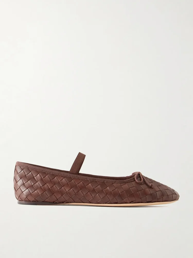 Leonie woven leather ballet flats