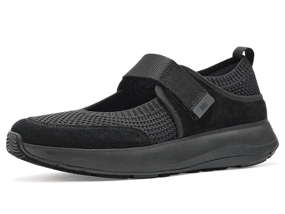 F-mode Flow Knit/Suede Mary Janes
