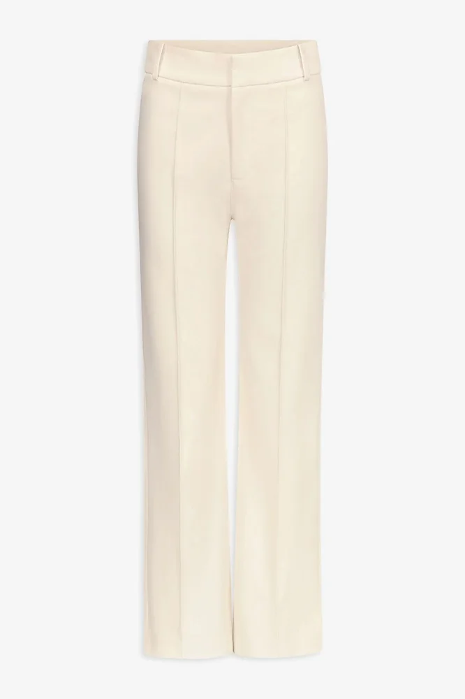 Denim ecru straight pants