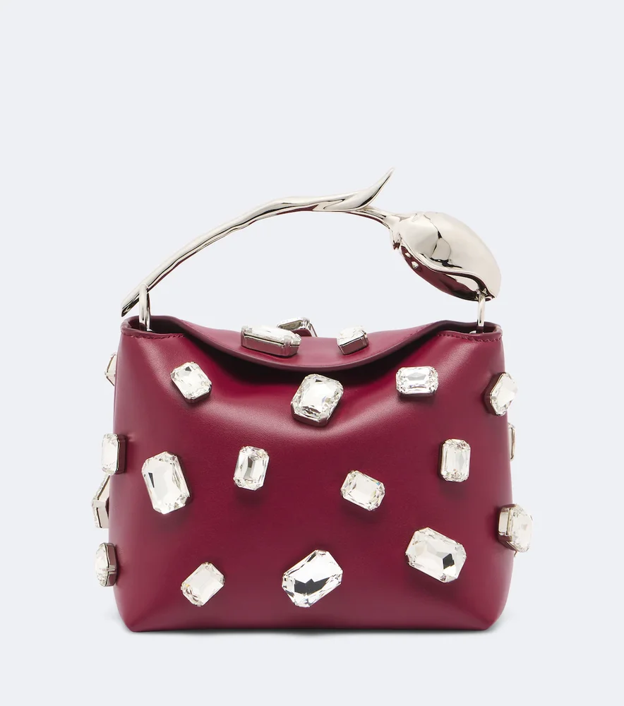 Bloom Mini embellished top-handle bag