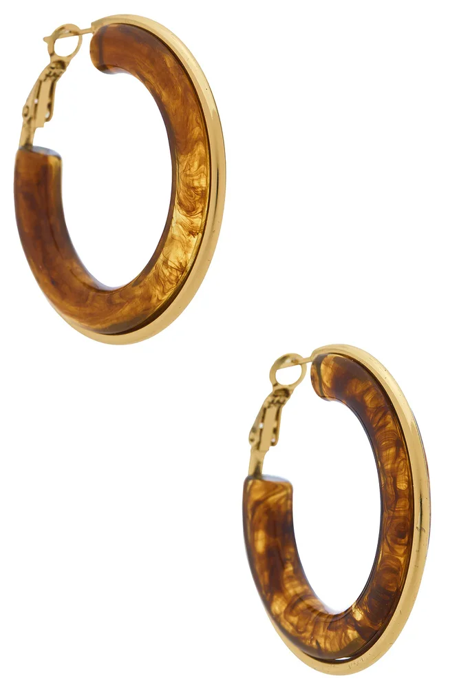 Resin Hoop Earrings