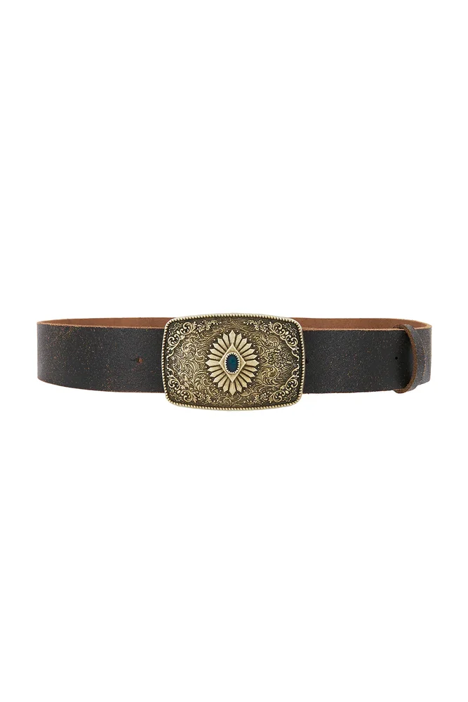 Chic Leather Bridle Wrap Belt in Brown - Brochu Walker