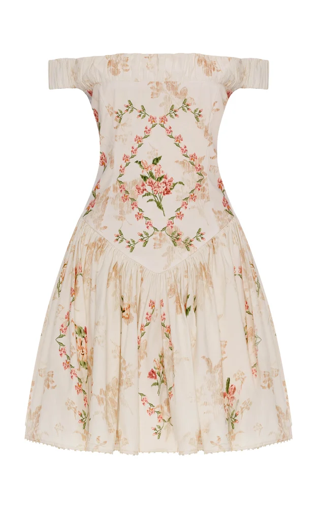 Arpa Off-the-Shoulder Cotton Mini Dress