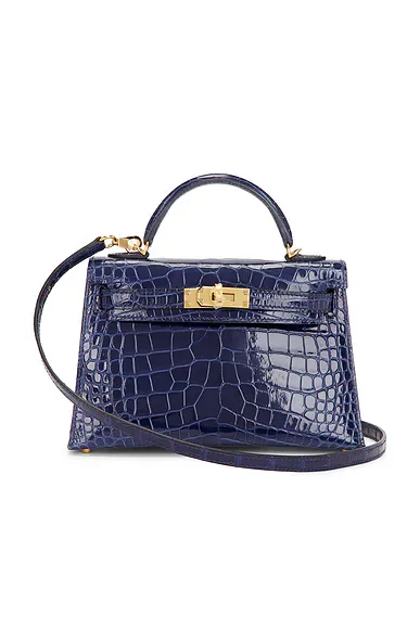 Hermes Alligator Kelly 20 Sellier Handbag