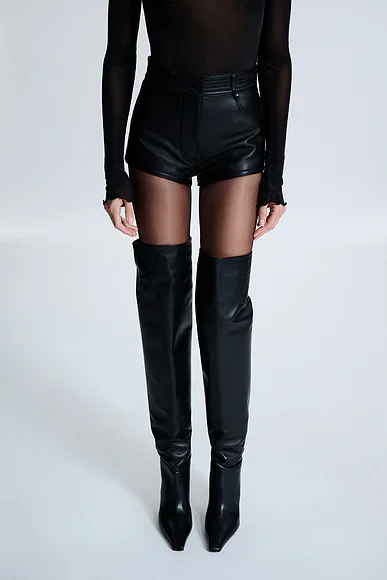 Leonora Leather Short