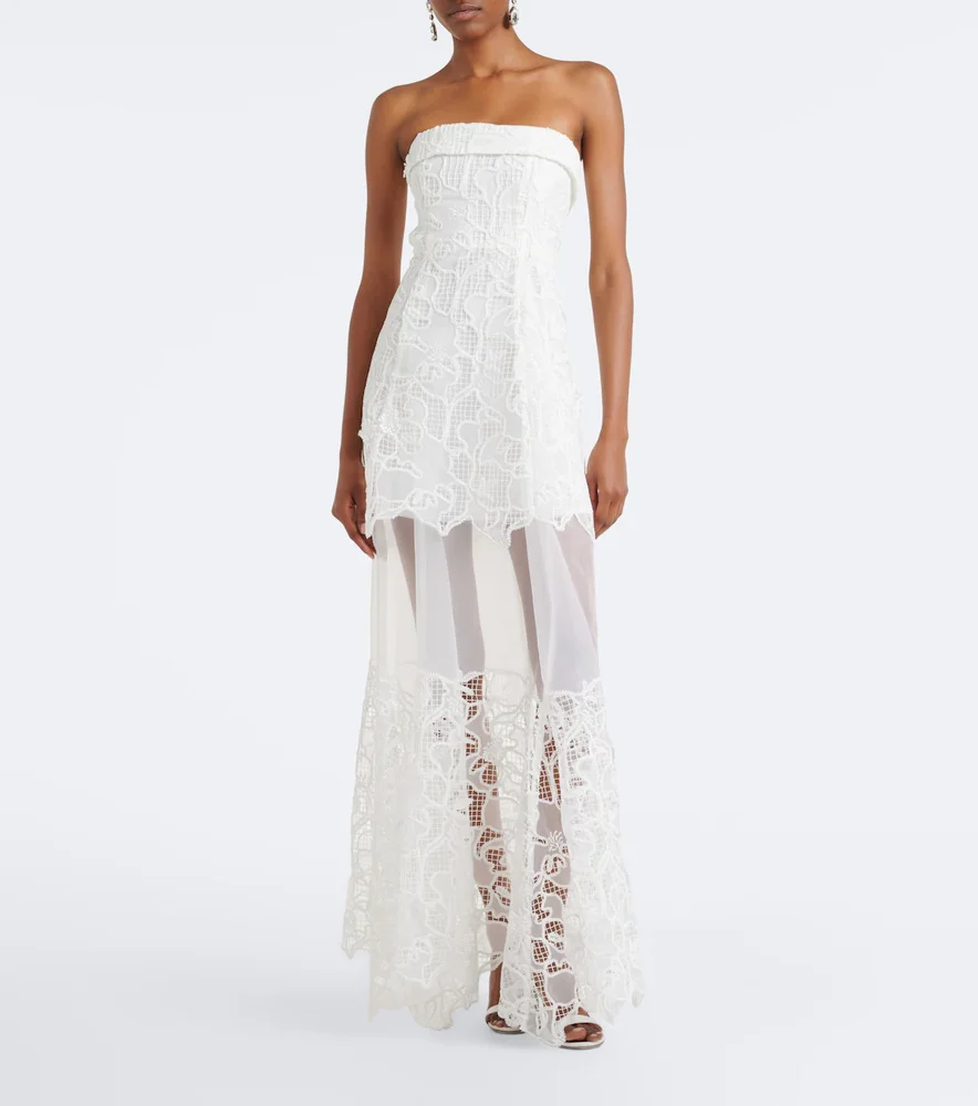 Rennis organza bustier gown