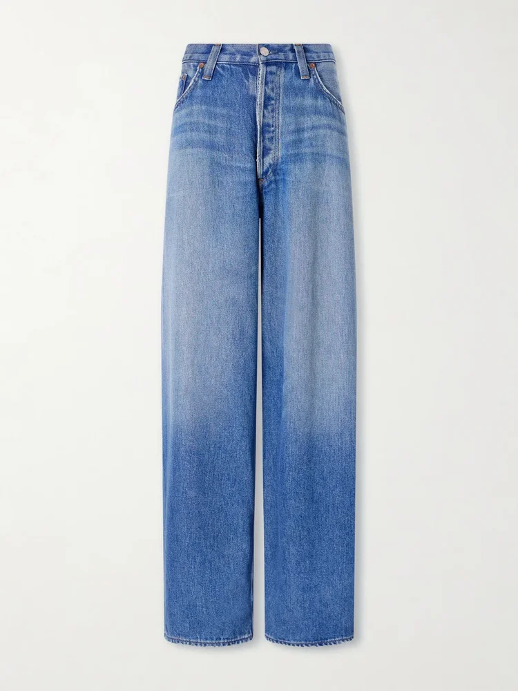 The Rounded Baggy mid-rise wide-leg pants