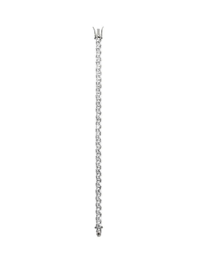 THEODORA RIVIÈRE BRACELET IN LAB WHITE SAPPHIRE, STERLING SILVER - Sterling Silver / 7.5 Inches