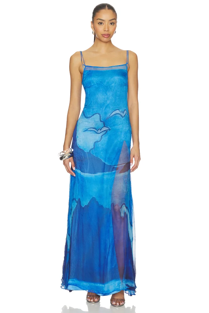 Es Vedra Long Silk Dress