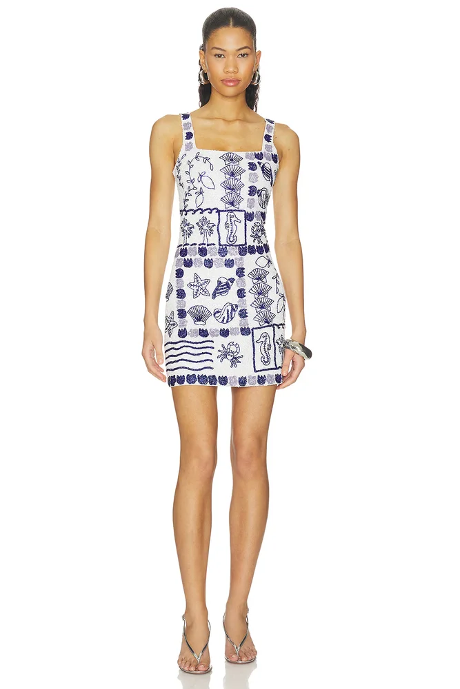 Marie Sea Full Beaded Dress