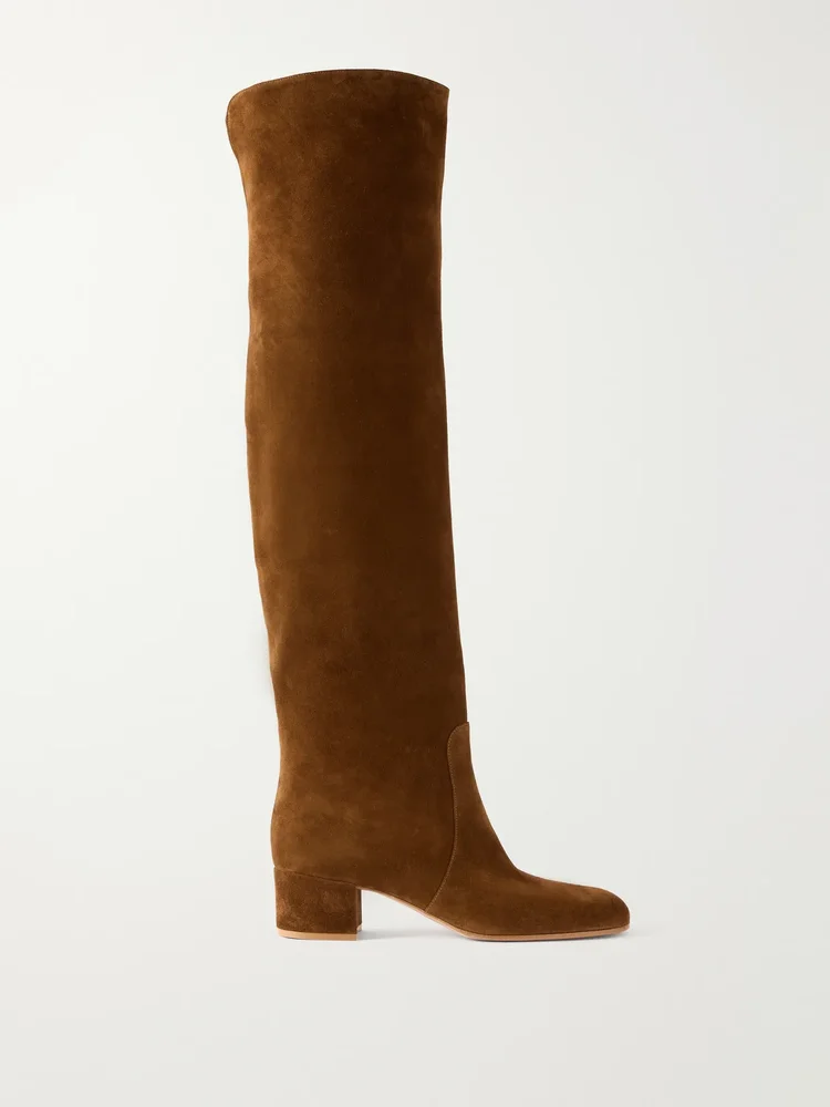 45 over the knee suede boots