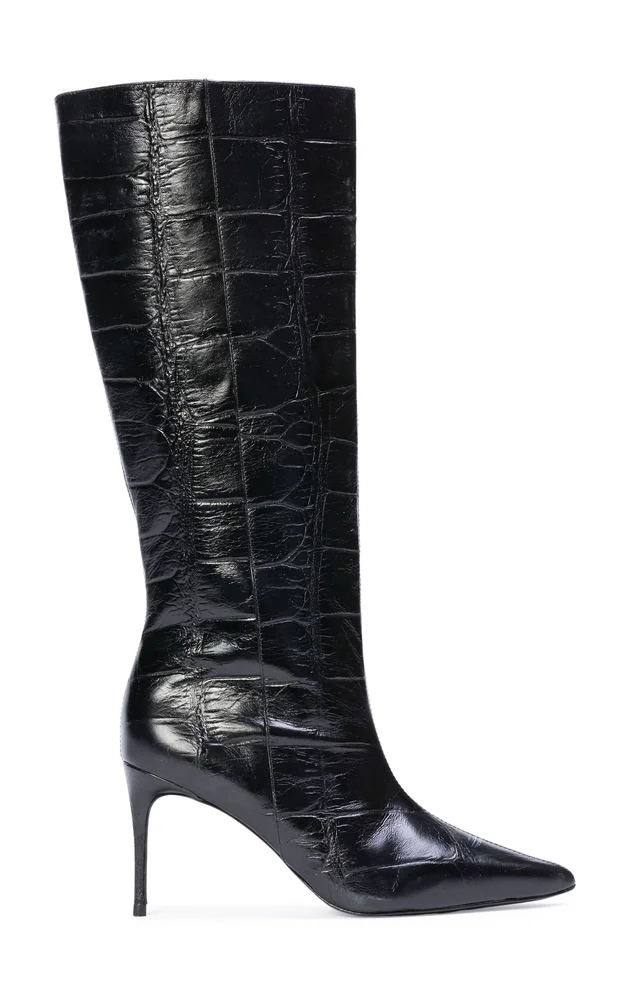 Ember Croc-Effect Leather Boots