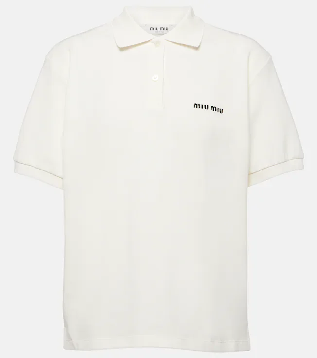 Logo cotton piqué polo shirt