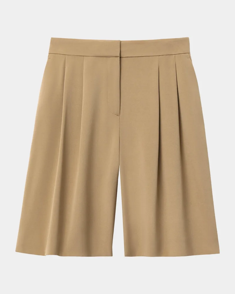 Sutton Wide-Leg Silk Georgette Shorts