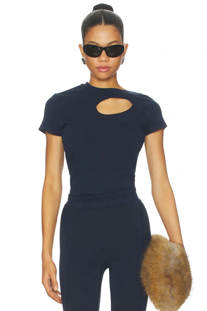 Padded Donut T-shirt in Dark Navy