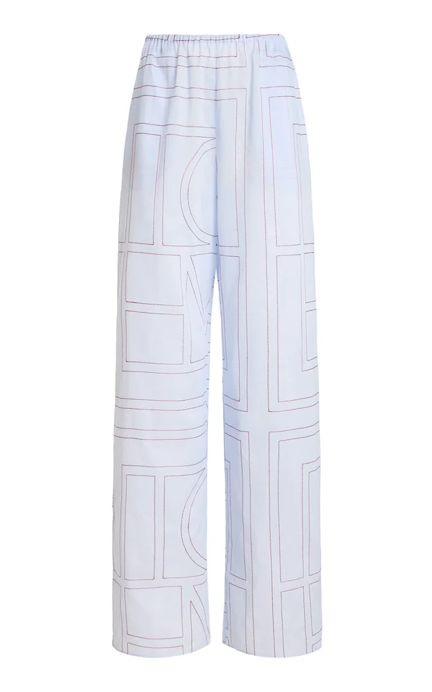 Monogram Cotton-Blend PJ Bottoms