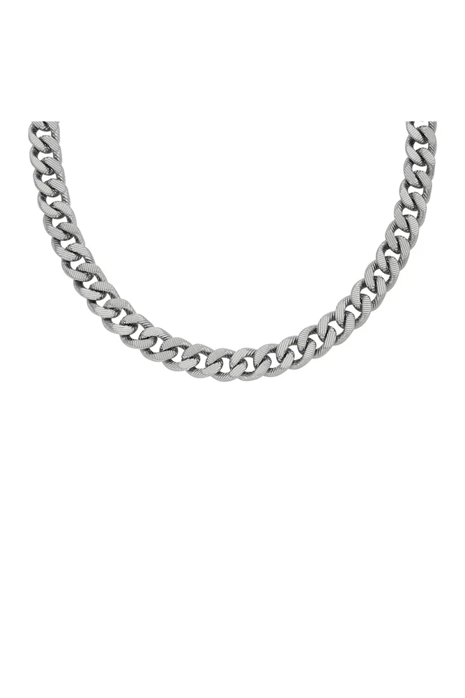 Men’s Harlow Linear Texture Chain Necklace