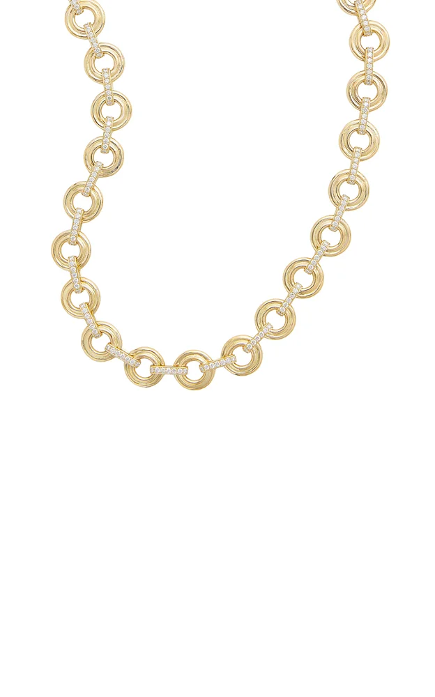 18K Yellow Gold Diamond Necklace