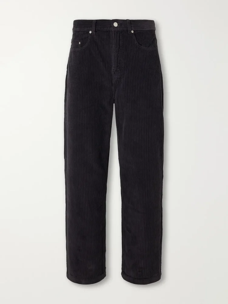 Straight-Leg Cotton-Corduroy Trousers