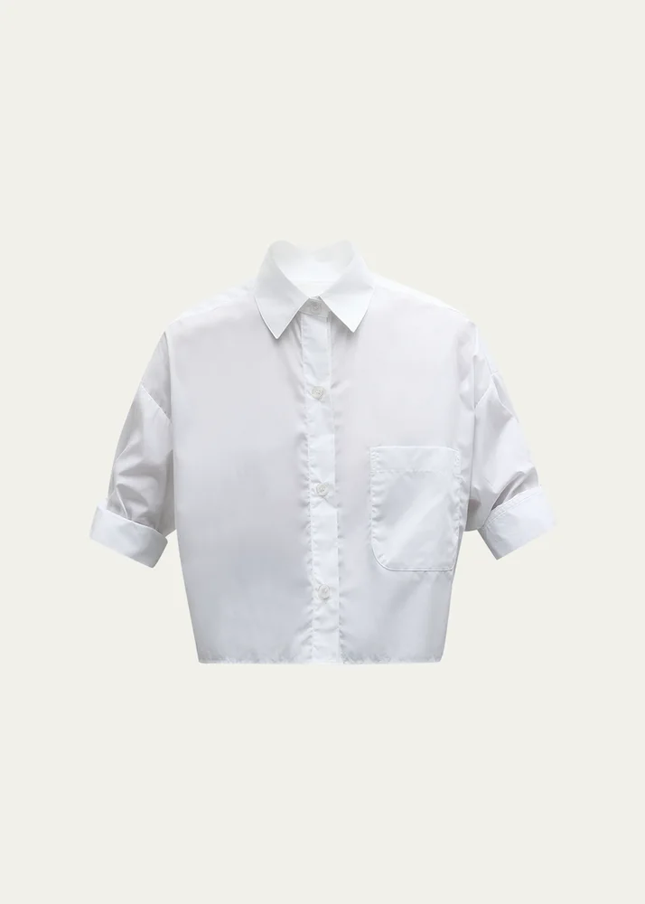 Next Ex Cropped Shirt in Superfine Cotton