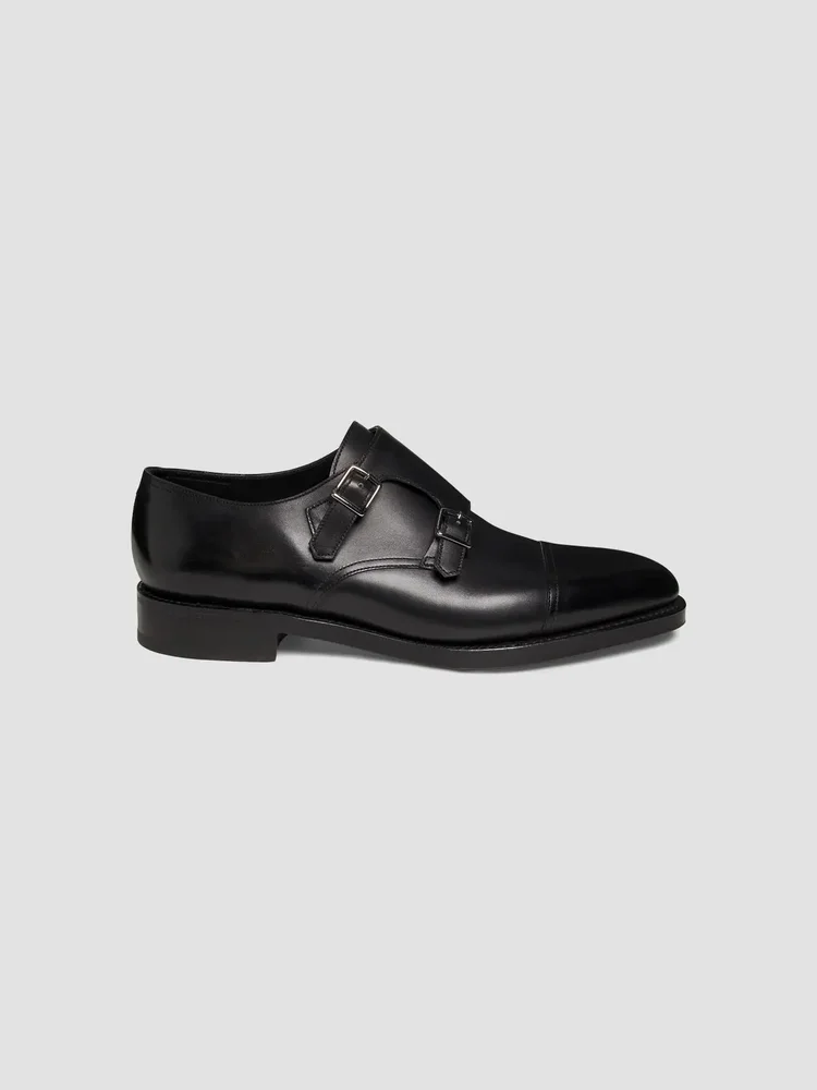 William Double-Buckle Monk Shoes