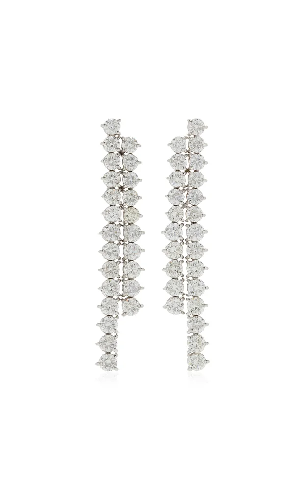 18K White Gold Diamond Earrings