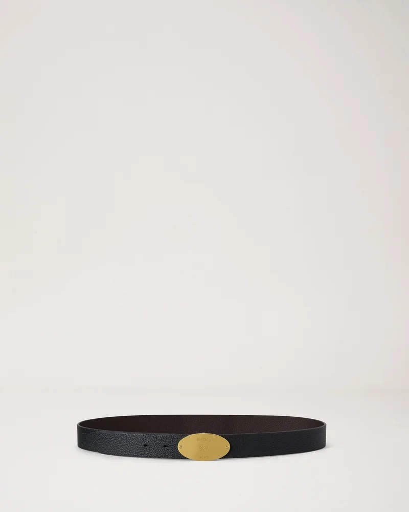 Reversible Plaque Belt, Black Ebony
