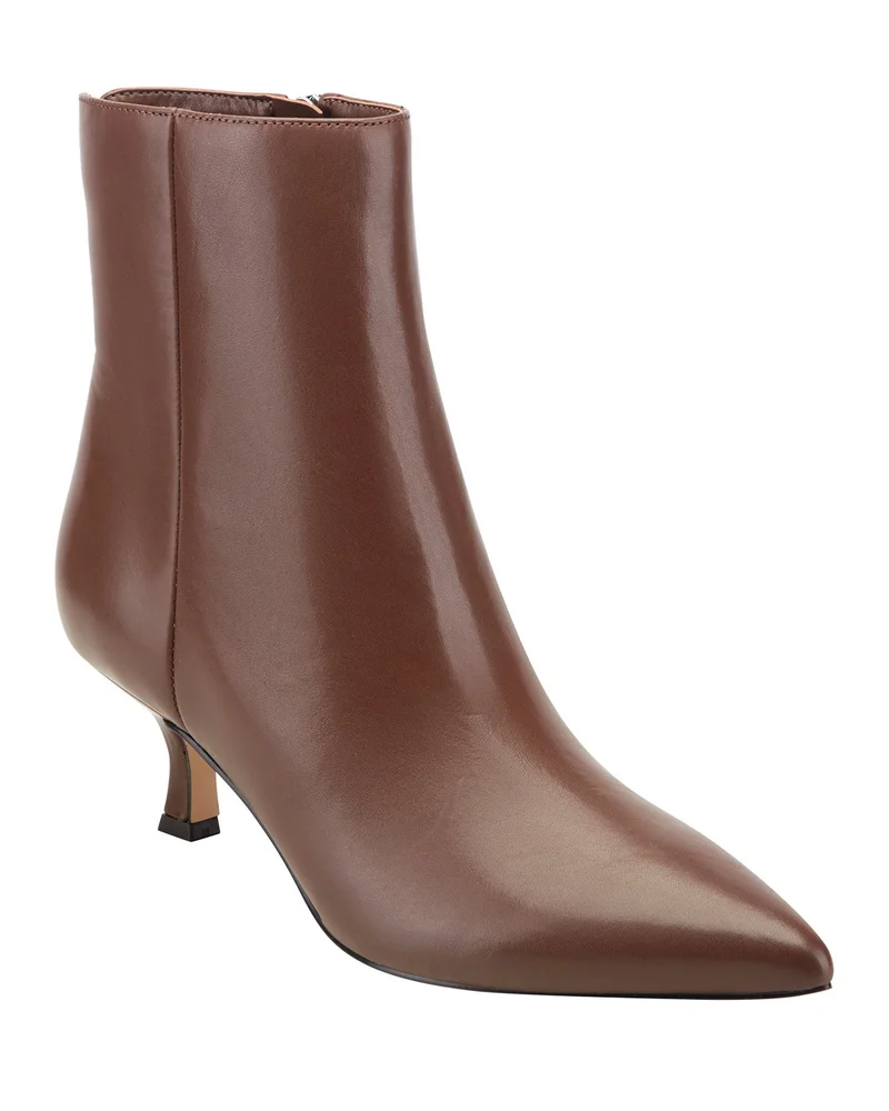 Francy Leather Kitten Heel Ankle Boots