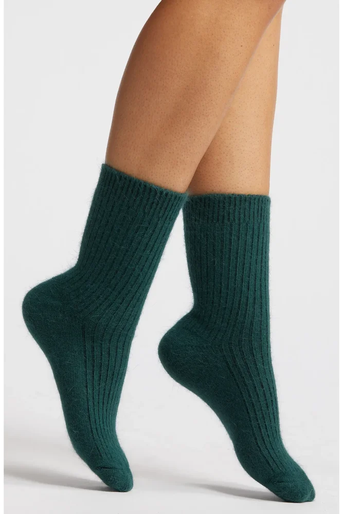 Cashmere Blend Crew Socks