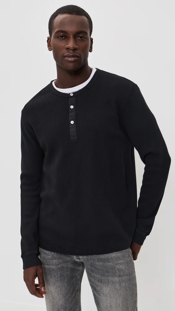 Henley Waffle Tee