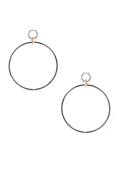 Altraire Noir Hoop Earrings