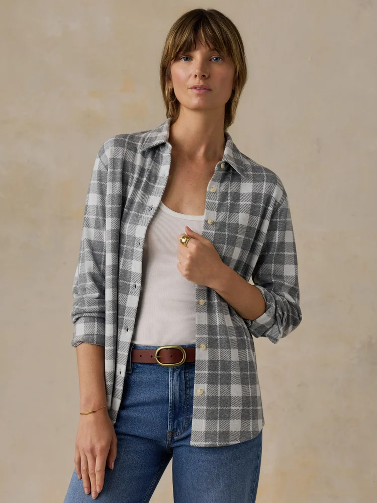 Legend Sweater Classic Shirt, Stone Hollow Plaid