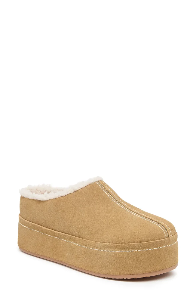 Torrence Faux Shearling Lined Platform Clog