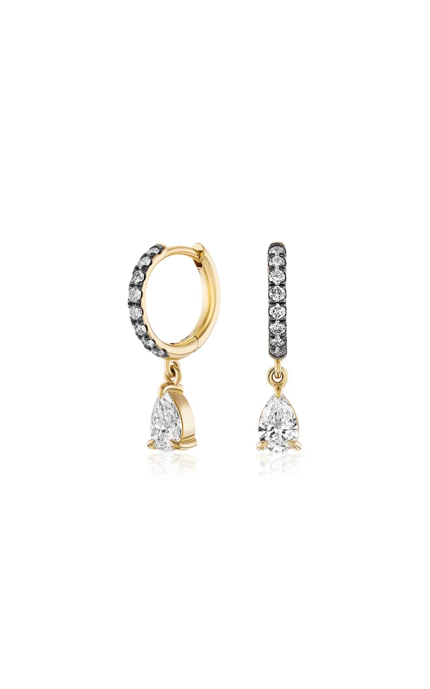 14K Yellow Gold Diamond Earrings