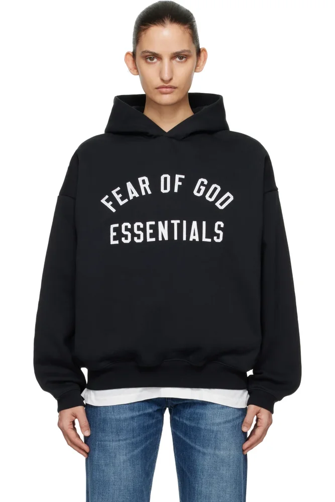 Black Varsity 90s Hoodie
